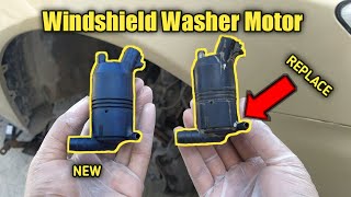 How To Replace Windshield Washer Pump Motor UNIVERSAL [upl. by Ahron]