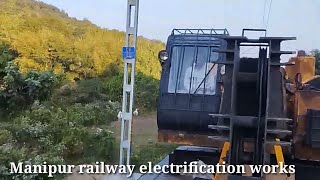 Manipur rail line electrification updated  Jiribam Imphal railway project update [upl. by Lauber]