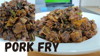 Pork FryKerala style Pork varattiyathu Easy and tasty recipe porkrecipeEnte Rasakkoottukal [upl. by Agamemnon595]