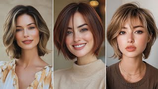 Medium Blonde Bob Haircut Chin Length Hairstyles A Line Bob Haircuts Fall Bob Hairstyles 2024 hairc [upl. by Weihs701]