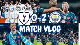 ARSENAL HAVE LOST THE LEAGUE MATCH VLOG Tottenham 02 Manchester City A Brace from Erling Haaland [upl. by Peggir]