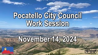 Pocatello City Council Work Session 11 14 24 [upl. by Gilead]