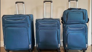 Coolife Luggage 4 Piece Set Suitcase Spinner TSA Lock Softshell lightweight Review [upl. by Michaele282]