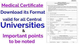 How to make Medical Fitness Certificate amp Download its Format [upl. by Yelrehs]