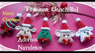 Adornos Navideños 2021  Teje con GanchiBol  Tutorial paso a paso amigurumi [upl. by Notnerb]