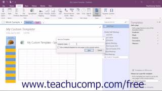 OneNote 2016 Tutorial Custom Templates Microsoft Training [upl. by Eivi]