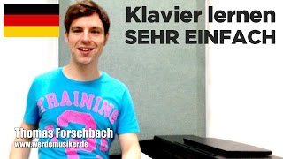 Klavier lernen quotFür Elisequot Teil 1 von 7  Klavierkurs Anfänger  sehr einfaches Piano Tutorial [upl. by Keely]