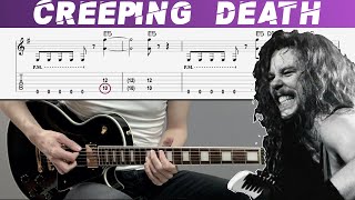 METALLICA  CREEPING DEATH Guitar cover with TAB  Lesson [upl. by Nido]