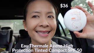 Eau Thermale Avene High Protection Tinted Compact SPF 50 Wear Test  Tiana Le [upl. by Ellette]