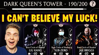 MK Mobile Dark Queens Tower 190 EPIC Beginner Account Luck [upl. by Sterrett]