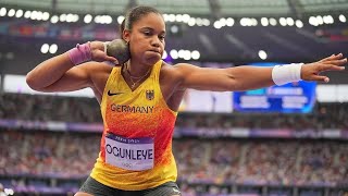 Olympische Spiele 2024 Kugelstoßen Yemisi Ogunleye gewinnt die Goldmedaille [upl. by Carper]