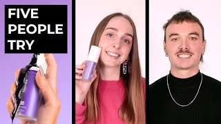 Purple Toning Toothpaste 5 People Try HiSmile Colour Corrector  HiSmile Review [upl. by Arehahs]