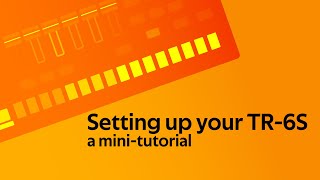 Roland TR6S settings to check on  TR6S Tutorial and Walkthrough [upl. by Elleniad]