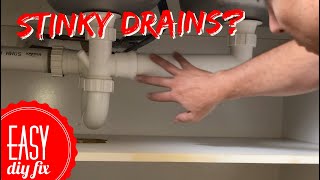 How to Clean Stinky Kitchen Sink Drain [upl. by Eikram]