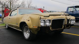 Wrecked 1970 Oldsmobile 98 coupe [upl. by Llertnauq]