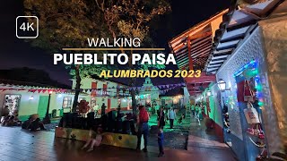 Walking Pueblito Paisa Cerro Nutibara Alumbrados 2023 Medellín 🇨🇴 Sin Destino [upl. by Claudetta]