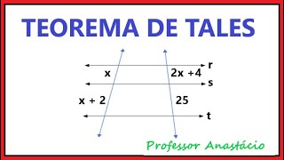 Como calcular o valor de x com o Teorema de Tales Geometria plana matemáticabásica basicmaths [upl. by Coopersmith]