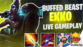 Buffed Ekko Is Crazy OP 50k Damage  Wild Rift HellsDevil Plus Gameplay [upl. by Danni]