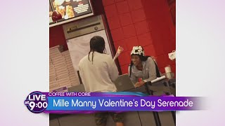 Germantown RampB singer Mille Manny turns heads and hearts at TSU in viral Valentines serenades [upl. by Dadirac]