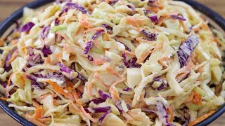 Coleslaw Recipe  How to Make Coleslaw Salad [upl. by Enneirb3]