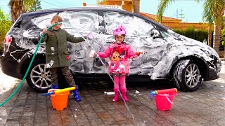 Ksysha Plays with Toys for Car Wash [upl. by Haidabez]