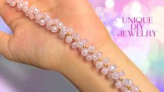 Create Stunning Crystal Jewelry Easy DIY Weaving Tutorial diy crystaljewellery bracelet [upl. by Joanne]