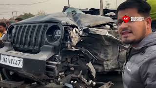 Visuals Srinagar road accident kills duo injured [upl. by Alic]