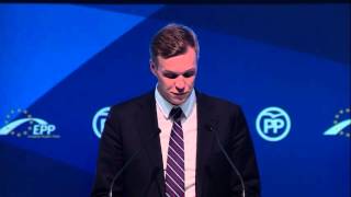 EPP Madrid Congress  Gabrielius Landsbergis Lithuania [upl. by Landbert]