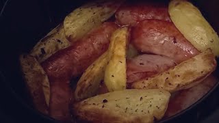 LINGUIÇA COM BATATA ASSADA NA AIRFRYER [upl. by Assen]