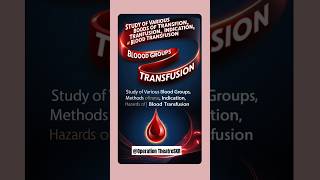 Study Of BLOOD GROUP  Methods Of BLOOD TRANSFUSION  INDICATION  HAZARDS OF BLOOD TRANSFUSION [upl. by Settera14]