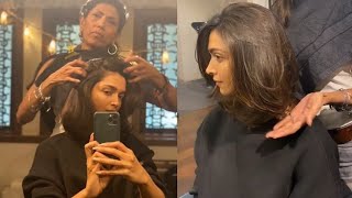 Deepika Padukone new haircut  She decided to have a new look [upl. by Inanaup]