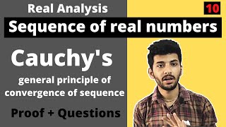 Cauchys general principle of convergence of sequence  Proof and practice  real sequences 10 [upl. by Herman]