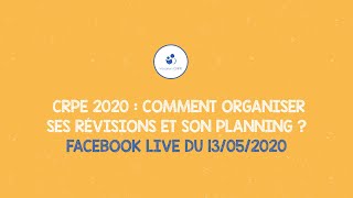 CRPE 2020 ～ COMMENT ORGANISER SES RÉVISIONS ET SON PLANNING [upl. by Adlare]