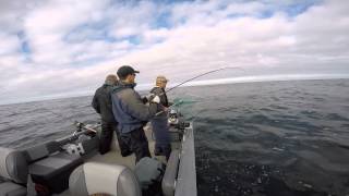 Fishing for Salmon outside of Tillamook Bay September 19 2015 [upl. by Estel917]