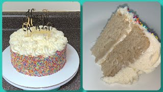 Vegan Vanilla Cake with Vegan Buttercream Icing [upl. by Midan]