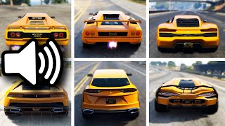 ALL GTA 5 Lamborghinis with REAL sound 🔊 [upl. by De]