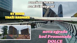 Beograd na vodinova zgrada DOLCE kod Galerijezavršena Kula Beograd sve teraseprijem radnika hotel [upl. by Llevram]