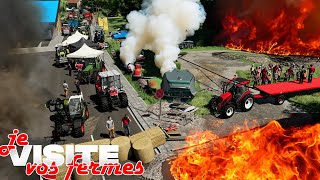 Manifestation de 100 tracteurs   Je Visite Vos Fermes Qqprt Thuringe 2  Farming Simulator 22 [upl. by Munmro]