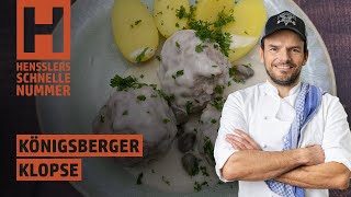 Schnelles Königsberger Klopse Rezept von Steffen Henssler [upl. by Lleunamme]