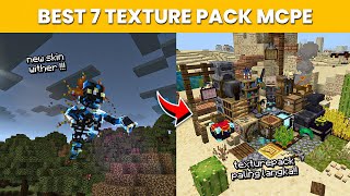 7 TEXTURE PACK MINECRAFT BEDROCK\MCPE TERBAIK UNTUK SURVIVAL  120121 [upl. by Arimay478]