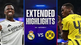 Real Madrid vs Borussia Dortmund Extended Highlights  UCL League Phase MD 3  CBS Sports Golazo [upl. by Emelyne117]