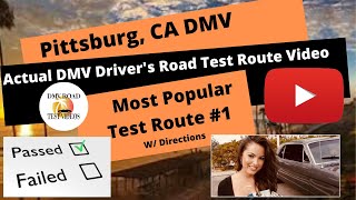 ACTUAL TEST ROUTE Pittsburg DMV Driving Training Course 1 Behind Wheel Drivers License Education [upl. by Sanfourd]