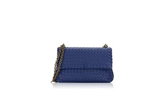 Bottega Veneta Nappa Intrecciato Olimpia Small Shoulder Bag Blue [upl. by Azmah645]