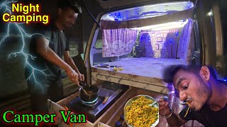 Night Camping and Cooking in Camper Van  CARAVAN Build in India  Omni Modification [upl. by Parke]