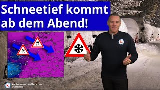 ⚠️ Kräftiger Schneefall  neues Schneetief ☃️ ab Dienstagabend [upl. by Campbell]