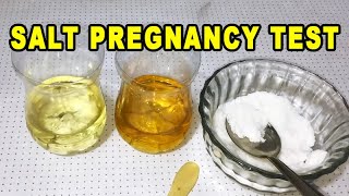 HOME PREGNANCY TEST WITH SALT  HOME PREGNANCY TEST [upl. by Samuele149]