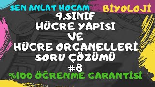 9 SINIF HÜCRE YAPISI VE HÜCRENİN ORGANELLERİ SORU ÇÖZÜMLERİ 8  TYT BİYOLOJİ  ✅ [upl. by Inhsor]