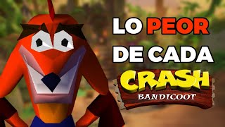 ¿QUE ES LO PEOR DE CADA JUEGO DE CRASH BANDICOOT [upl. by Livvi]