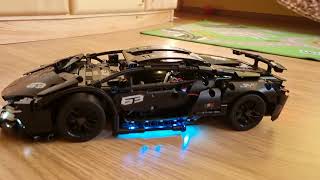 Lamborghini Aventador SV building blocks with LED and RC [upl. by Wenn592]