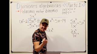 Divisiones Algebraicas  polinomio entre binomio parte 1 [upl. by Tiler]